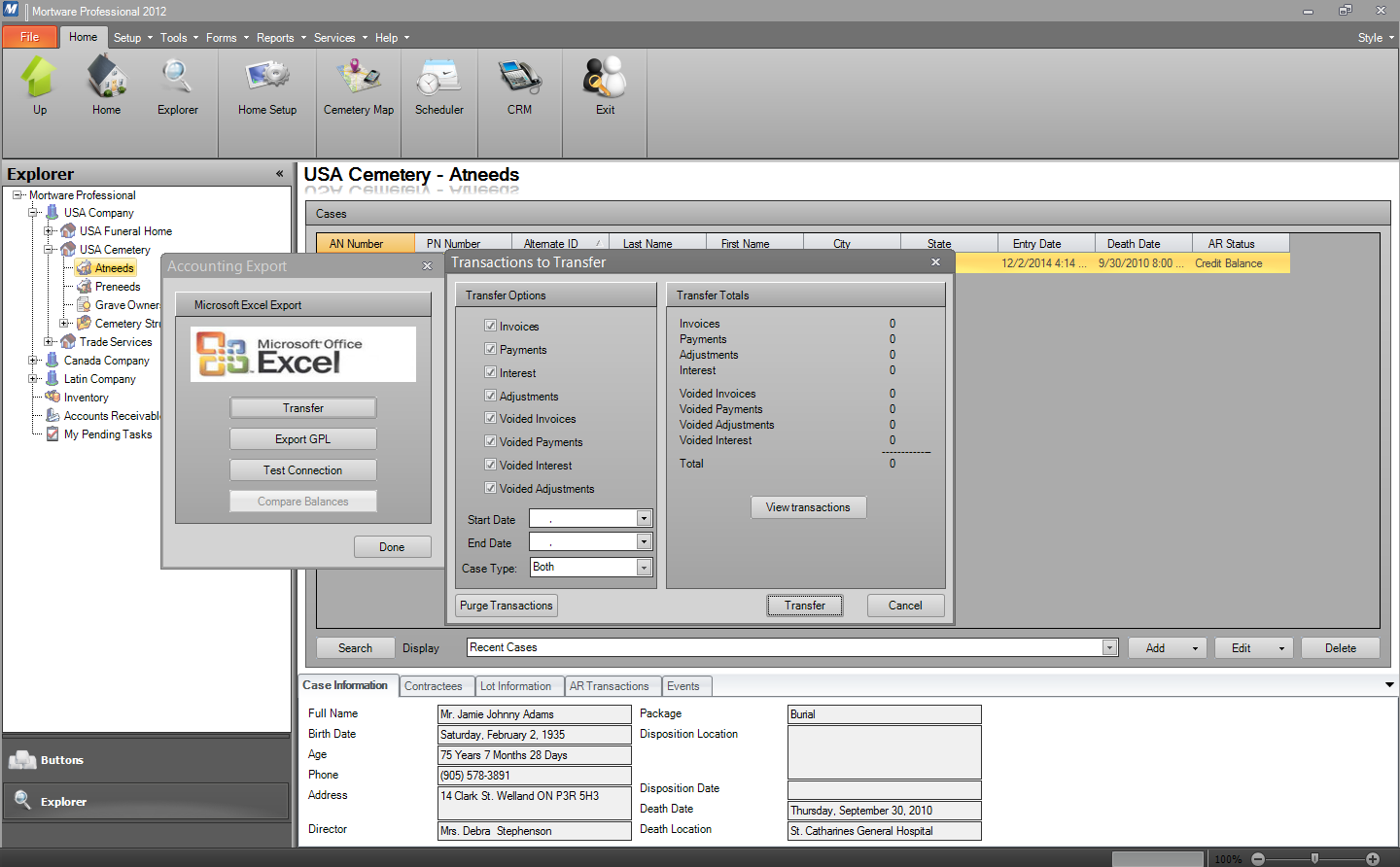 Excel Export