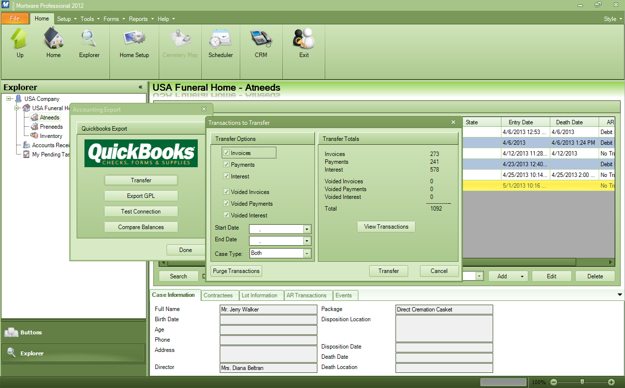 Quickbooks Export